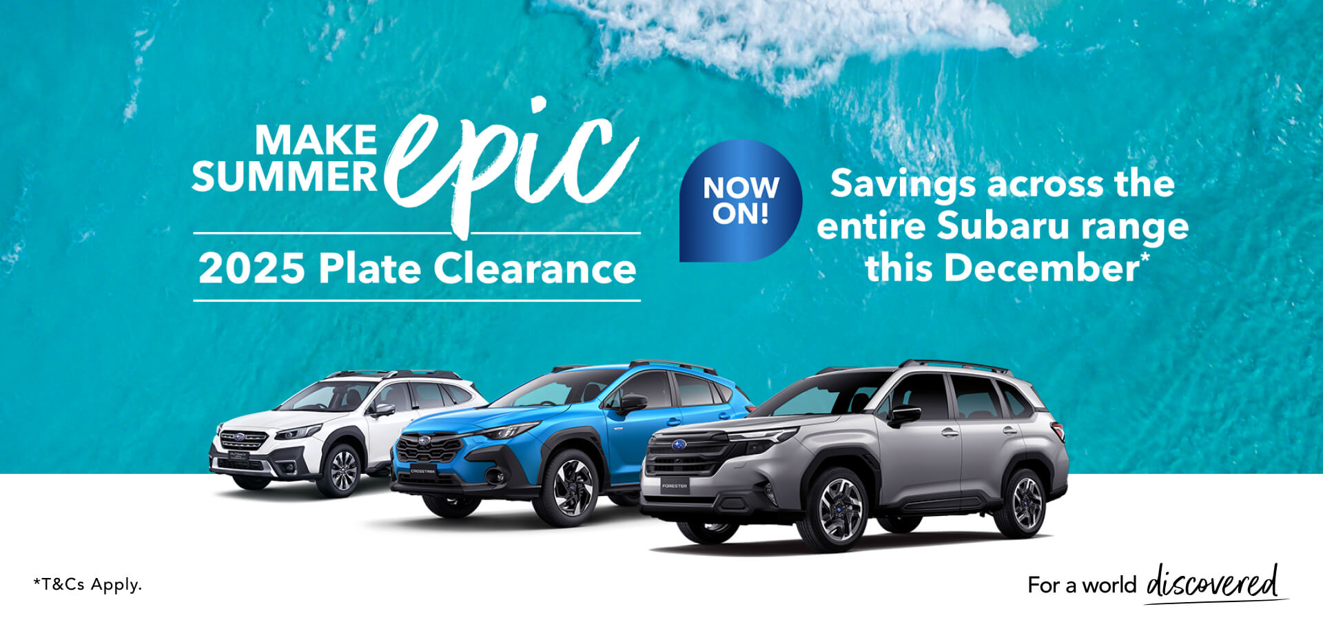 Subaru - Plate Clearance Sale